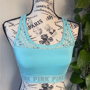NWT Victoria’s Secret PINK Sports Bra Baby Blue size XS